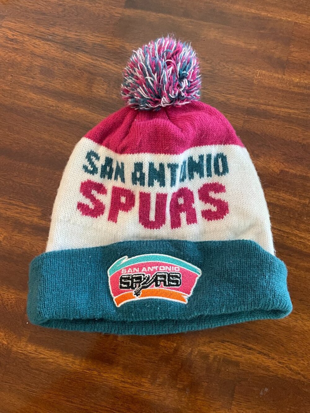 San Antonio Spurs Embroidered Logo Pom Pom Hat Acrylic "47"!